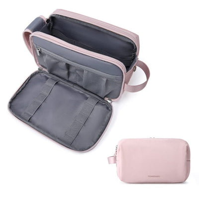 Vibe Geeks Water Resistant Travel Toiletry Organizer Bag - Grey