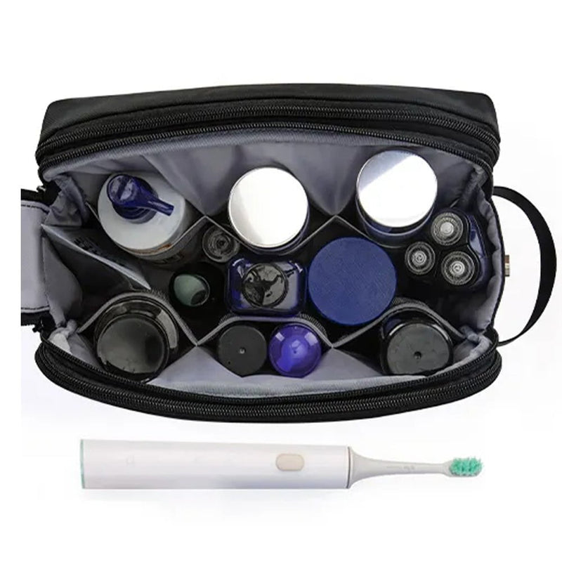 Vibe Geeks Water Resistant Travel Toiletry Organizer Bag - Grey