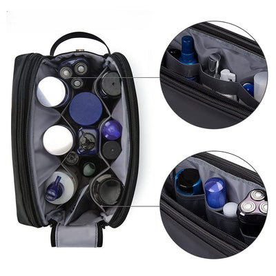 Vibe Geeks Water Resistant Travel Toiletry Organizer Bag - Navy