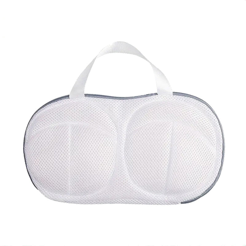 Vibe Geeks High Permeability Mesh Bra-shaped Lingerie Laundry Bags with Handle and Zipper - Blue