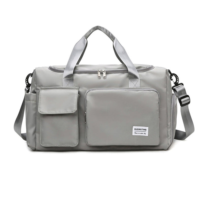 Vibe Geeks Waterproof and Lightweight Zipper Sports Gym Bag with Shoe Compartment - Sky Blue