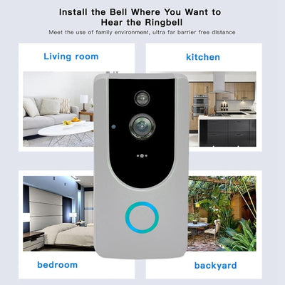 Smart Wifi Video Doorbell With Night Vision - Remote Monitoring