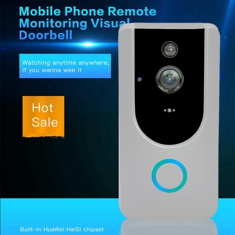 Smart Wifi Video Doorbell With Night Vision - Remote Monitoring
