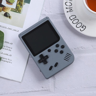 500 Classic Games Mini Handheld Console For Kids - 3.0 Inch Retro Macaron Design With Av Output - Grey