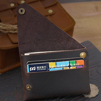 Leather Card Holder For Bank Cards Black - Purple