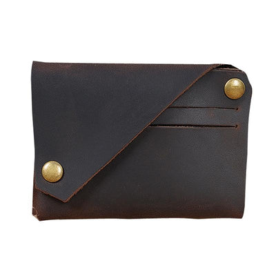 Leather Card Holder For Bank Cards Black - Purple