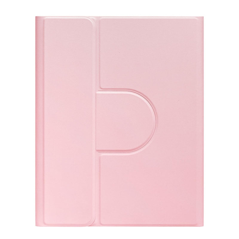 360 Degree Rotatable Bluetooth Keyboard Leather Case - Square Button - Pink - For Ipad 10Th Gen 10.9 2022