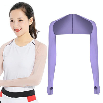 Sun Protection Golf Shawl Sleeves For Outdoor Sports And Cycling - Light Purple