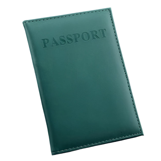 Travel Passport Cover Faux Leather Holder - Rose Red