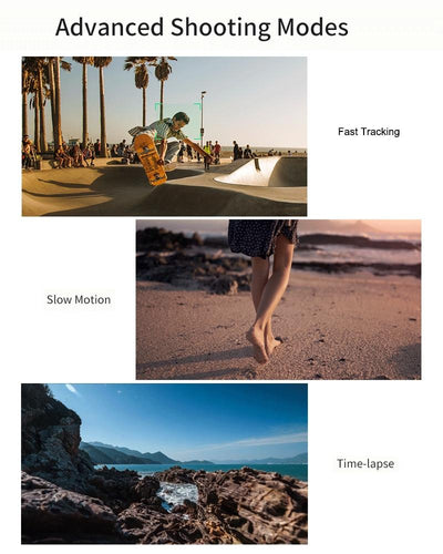 Foldable 3-axis Gimbal for Action Camera and Smartphone - Grey