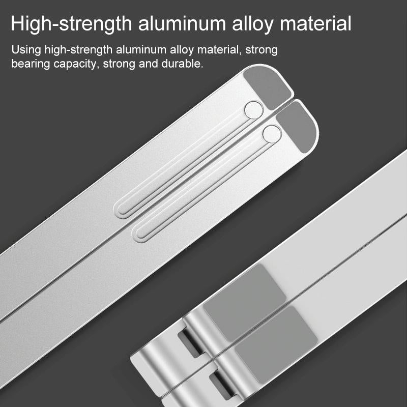 Adjustable Laptop Stand - Portable Folding Height Increase Heat Dissipation - Grey