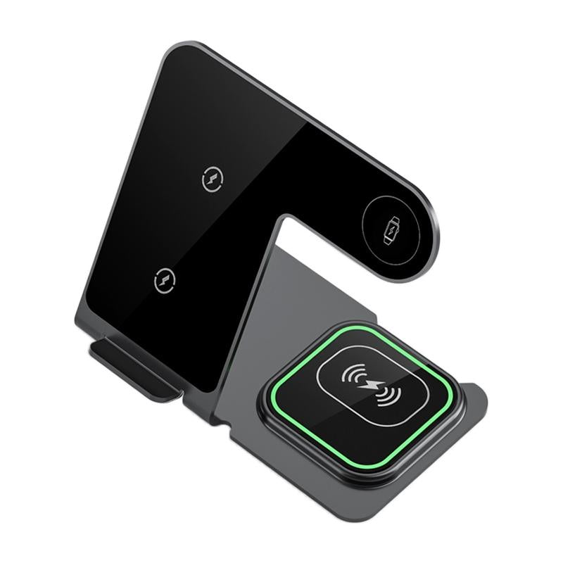 15W 3 In 1 Aluminum Wireless Charger - Grey