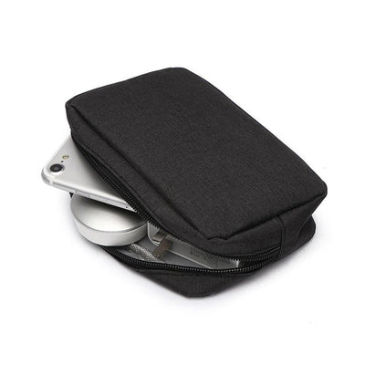 Versatile Headphone Charger & Data Cable Storage Bag - 17 X 11.5 X 5.5Cm - Grey
