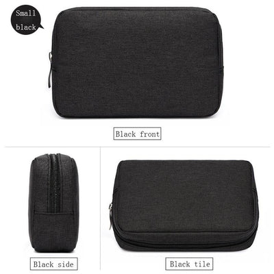 Versatile Headphone Charger & Data Cable Storage Bag - 17 X 11.5 X 5.5Cm - Grey