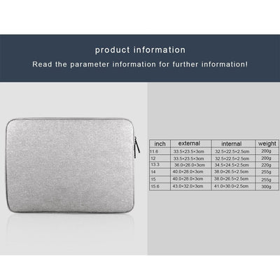 Universal Oxford Cloth Laptop Tablet Bag - 14-15.4 Inch - Business Inner Package - Grey