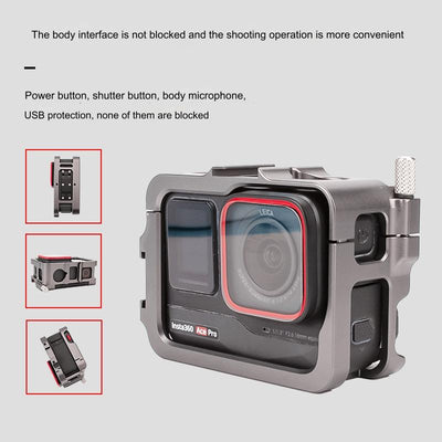 Aluminum Alloy Metal Rabbit Cage for Insta360 Ace Pro