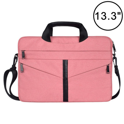Stylish Zipper Laptop Bag with Shoulder Strap - Durable & Breathable - Light Grey