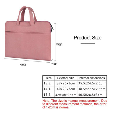 Waterproof Portable One-shoulder Handbag for 15.6 Laptops with Hidden Zipper and Suitcase Belt - Light Grey