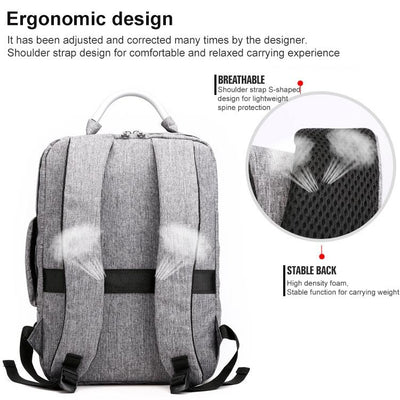 Multifunctional Oxford Laptop Backpack - Cxs-620 - Light Grey