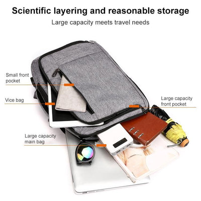 Multifunctional Oxford Laptop Backpack - Cxs-620 - Light Grey