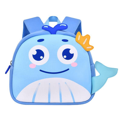 Kids' Anti-lost School Bag - Secure & Stylish - Blue Whale Medium