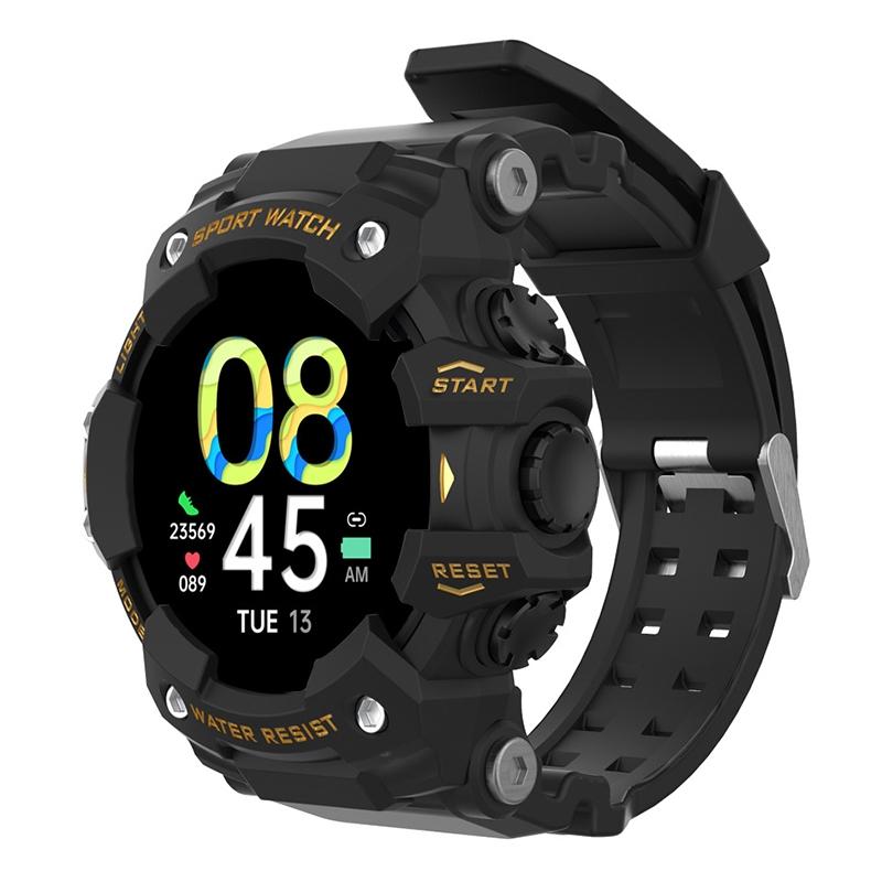 1.28 Inch Waterproof Smart Watch With Heart Rate & Blood Pressure Monitoring - Gold