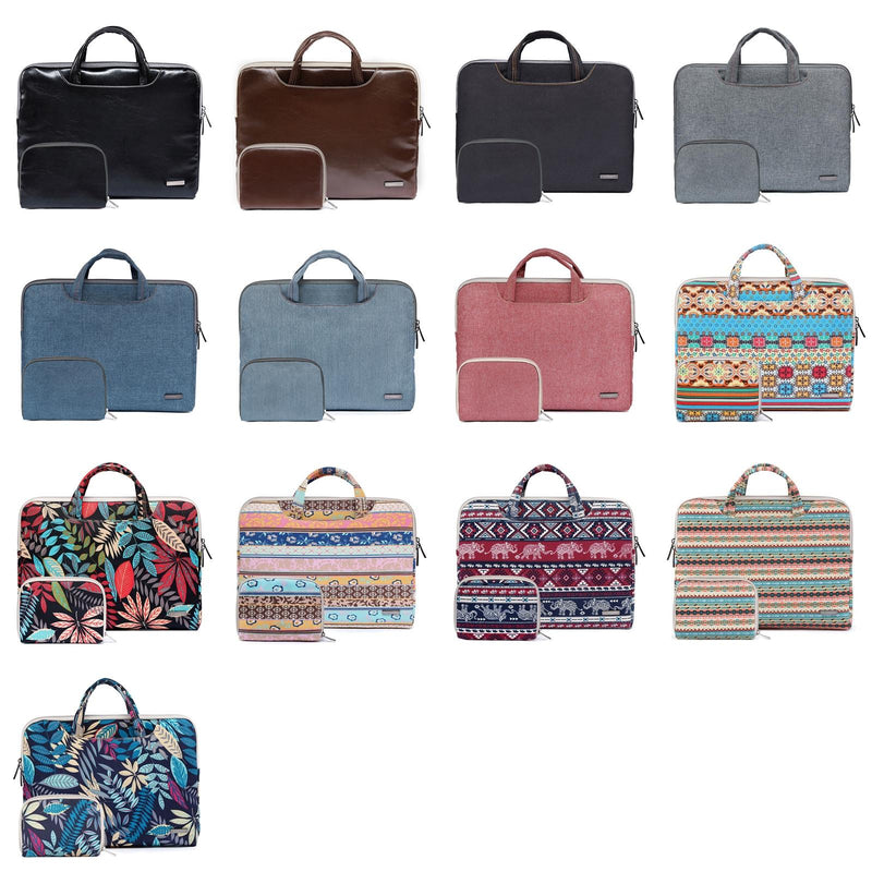 11.6 Inch Simple Business Laptop Bag With Liner - Ls-116 - Canvas Small Elephant Red