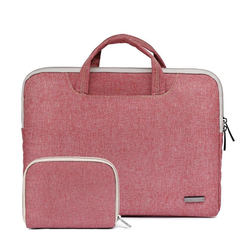 11.6 Inch Simple Business Laptop Bag With Liner - Ls-116 - Canvas Small Elephant Red