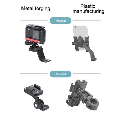 Universal Motorcycle Phone Bracket for Action Cameras - Blue