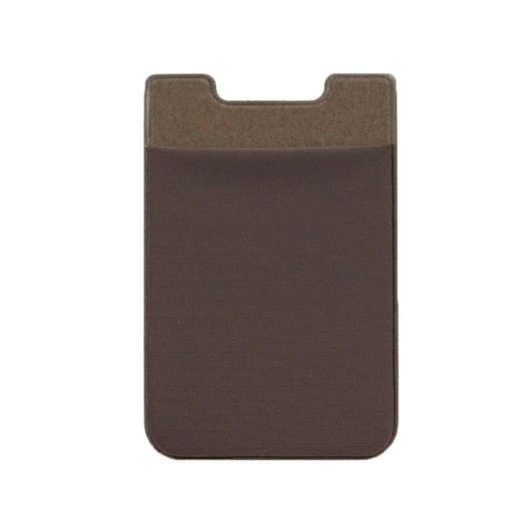 Lycra Phone Card Holder Stretch Back Sticker Wallet For Cards Bus Pass Bank Fits Most Phones - Dark Gray