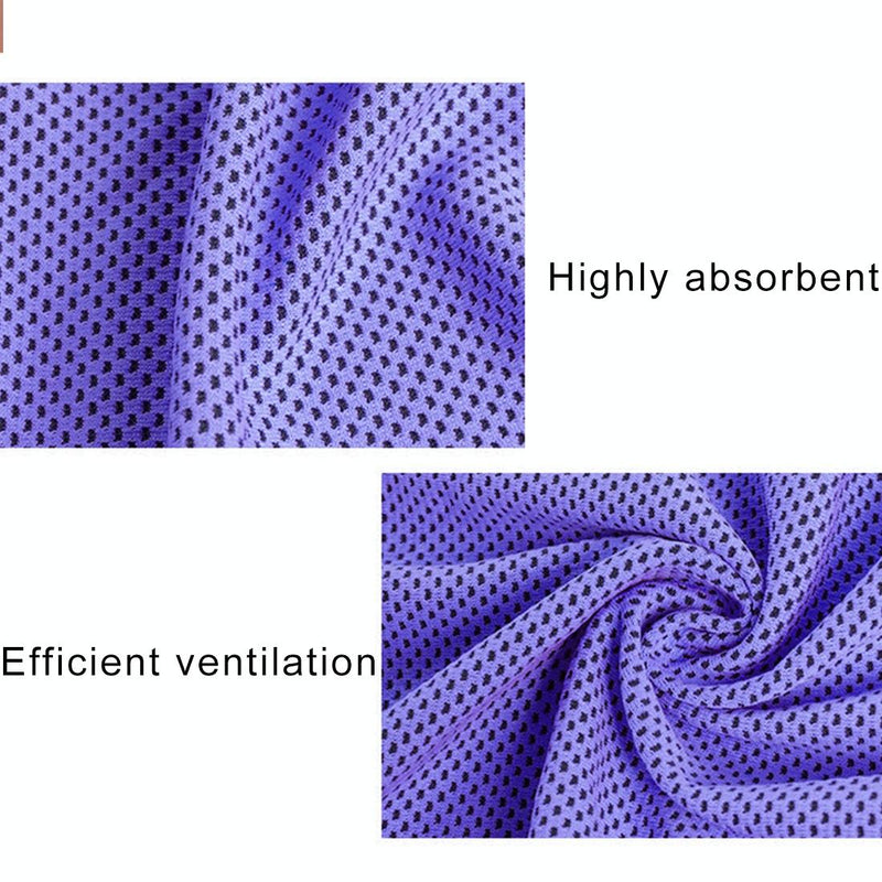 2-Pack Enduring Ice Towels - Microfiber Fabric 30*100Cm - Ideal For Gym And Sports - Purple