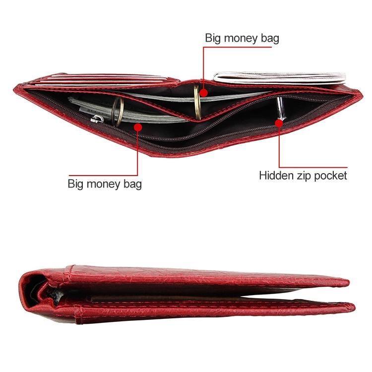 Leather Rfid Passport Wallet - Multi-function - Blue