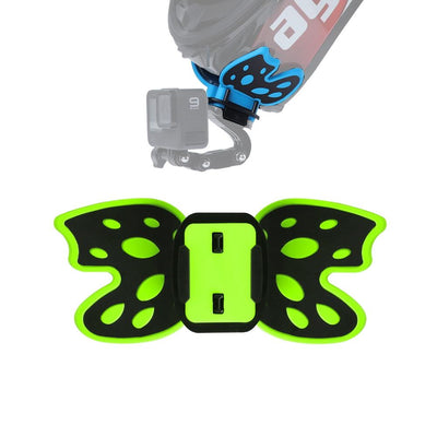 Gopro Helmet Mount Adapter - Butterfly Design - Blue