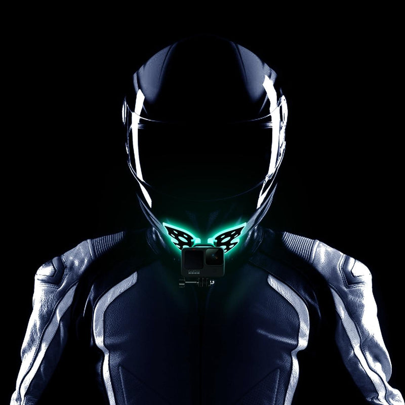 Gopro Helmet Mount Adapter - Butterfly Design - Blue