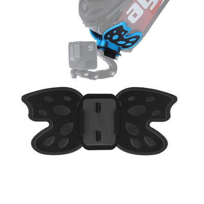 Gopro Helmet Mount Adapter - Butterfly Design - Blue