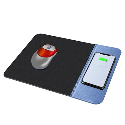10W Qi Wireless Charger Mouse Pad 26.2 X 19.8 X 0.65Cm - Blue