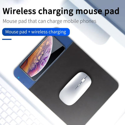 10W Qi Wireless Charger Mouse Pad 26.2 X 19.8 X 0.65Cm - Blue