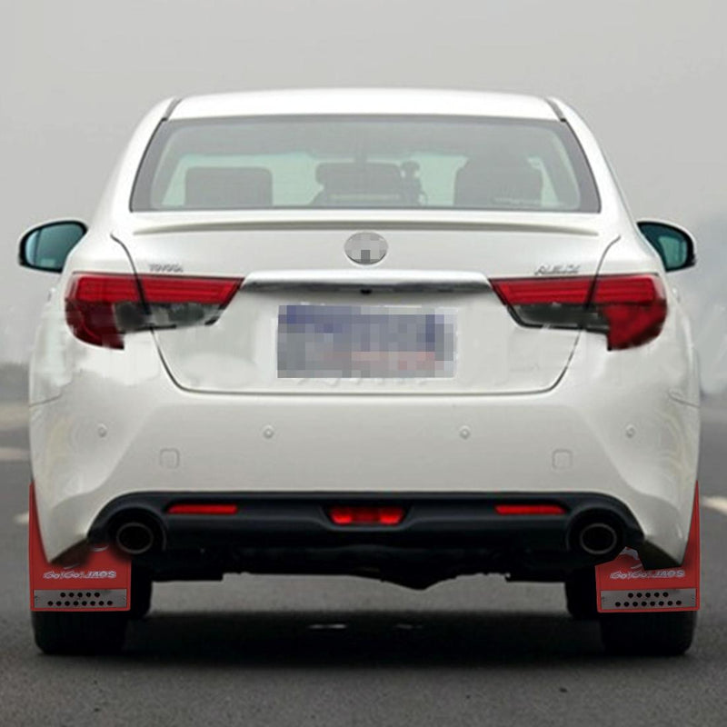 2 Pcs Premium Heavy Duty Molded Splash Mud Flaps Auto Front And Rear Fender Guard Small Size Random Pattern Delivery - Blue