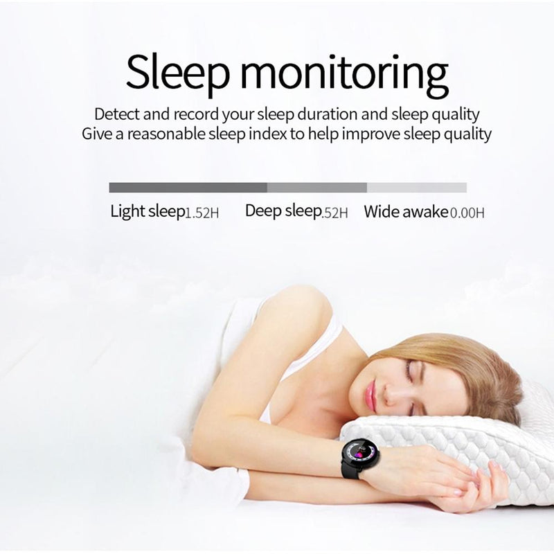 Waterproof Smart Bracelet With Heart Rate Monitor And Sleep Tracker - Blue