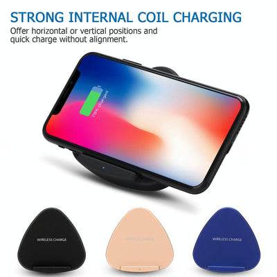 10W Fast Charging Qi Wireless Charger Pad - Blue