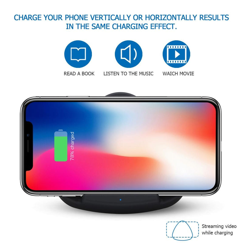 10W Fast Charging Qi Wireless Charger Pad - Blue