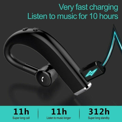 Wireless Business Sports Bluetooth Earphones - Fast Charging Bluetooth 5.0 - Blue