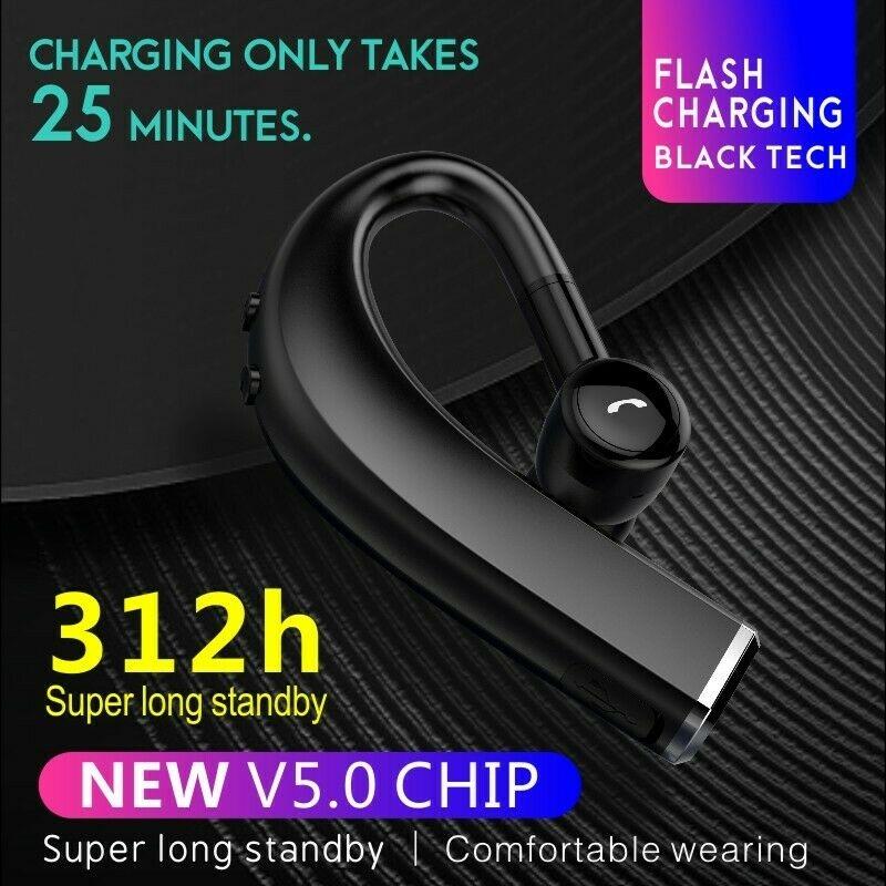 Wireless Business Sports Bluetooth Earphones - Fast Charging Bluetooth 5.0 - Blue