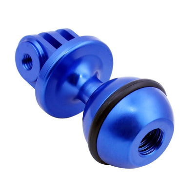Aluminum Ball Head Adapter for Gopro Insta360 Dji Action Cameras - 2.5cm Diameter - Blue