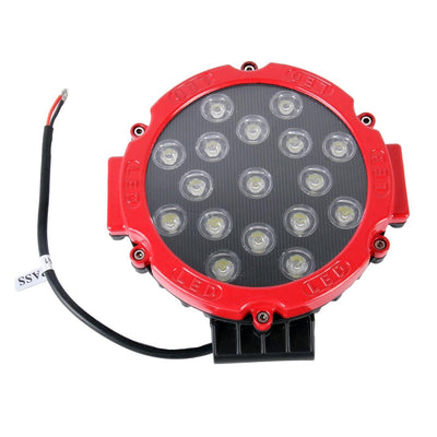 2 Pcs 3500Lm 6500K White Light 17 Led Waterproof Car Boat Marine Work Lights Spotlight Led Bulbs 30 Degrees Adjustable Dc 10 - 30V - Red