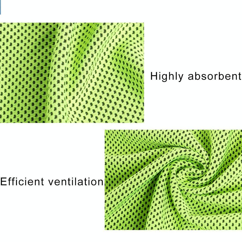 2-Pack Enduring Ice Towels - Microfiber Fabric 30*100Cm - Ideal For Gym And Sports - Green