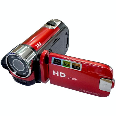 16Mp Hd Digital Camera With 16X Zoom For Home And Travel - Red