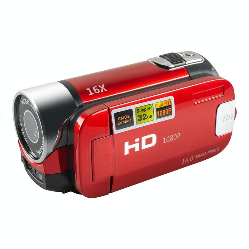 16Mp Hd Digital Camera With 16X Zoom For Home And Travel - Red