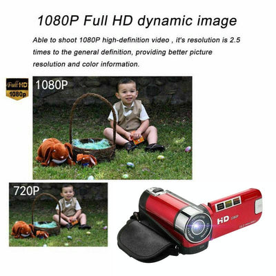 16Mp Hd Digital Camera With 16X Zoom For Home And Travel - Red