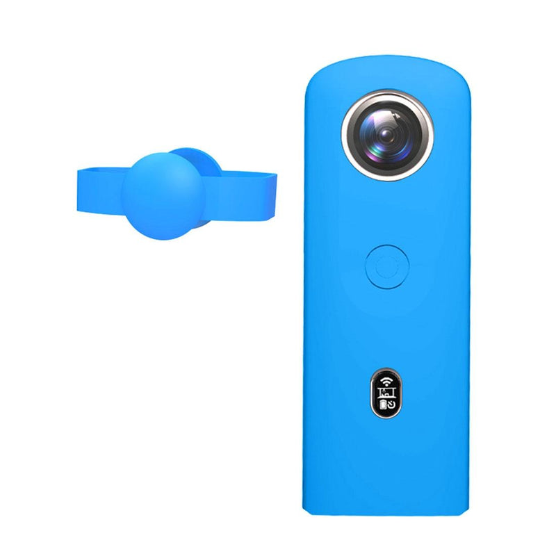 360 Camera Silicone Case with Lens Cover for Ricoh Theta Sc2 - Red